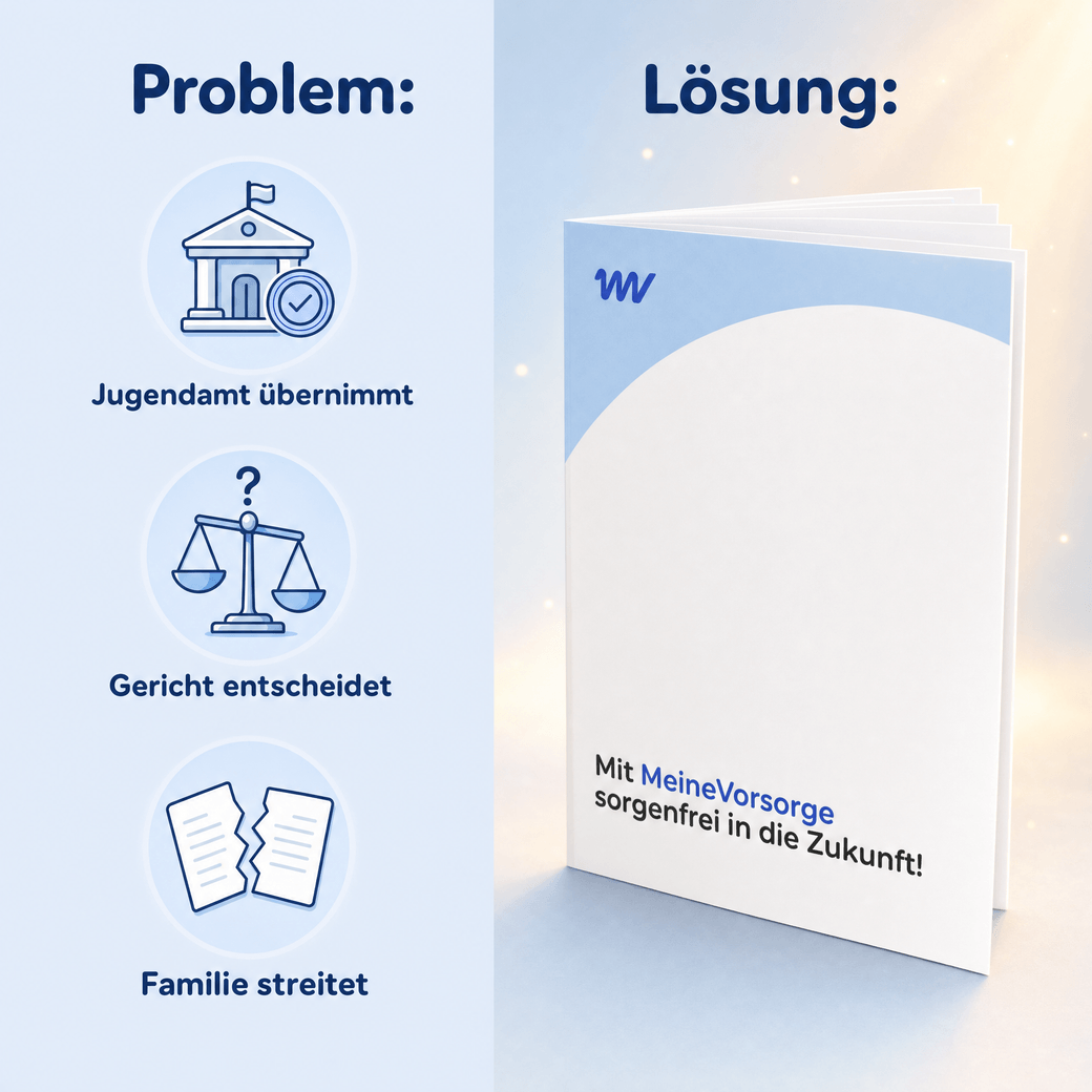 Ohne Sorgerechtsverfügung übernimmt das Jugendamt und das Gericht entscheidet, mit ihr ist alles geregelt